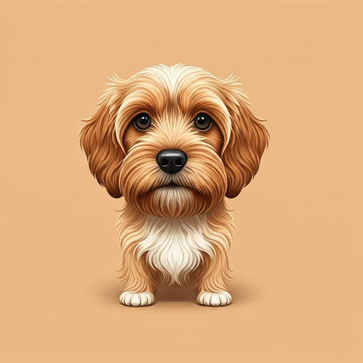 Premium canine grooming styling illustration