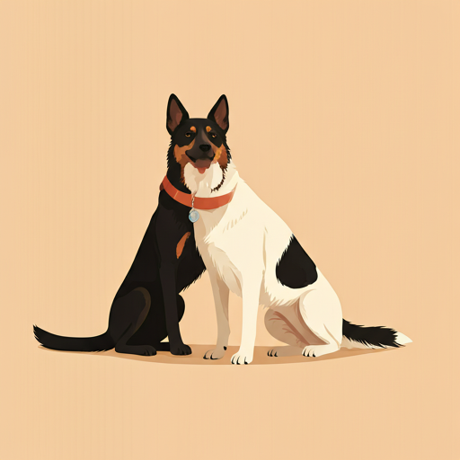 Professional canine training session illustration